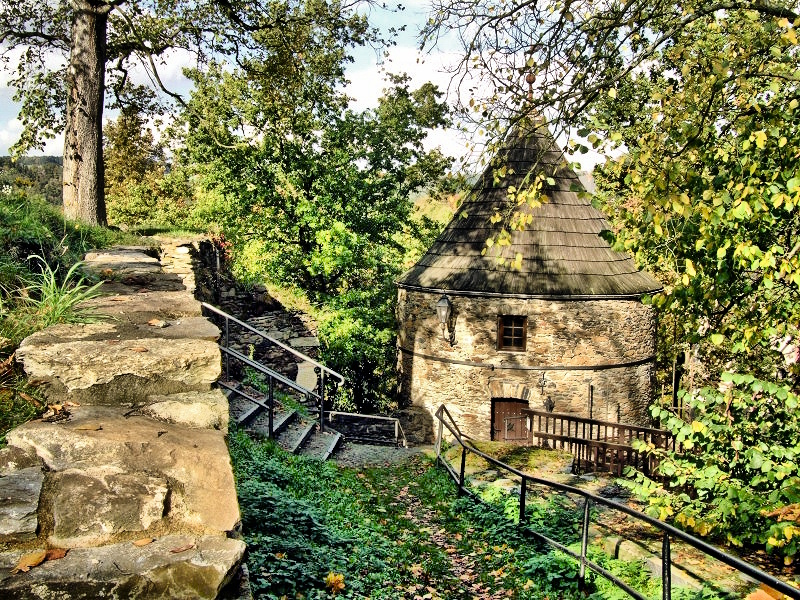Turm bei der Burgruine Elsterberg