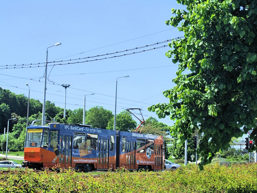 Plauen Obere Bahnhofstrasse Stra&szlig;enbahn