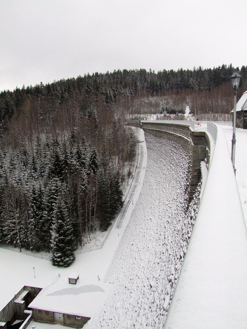 Werda Talsperre Winter 1